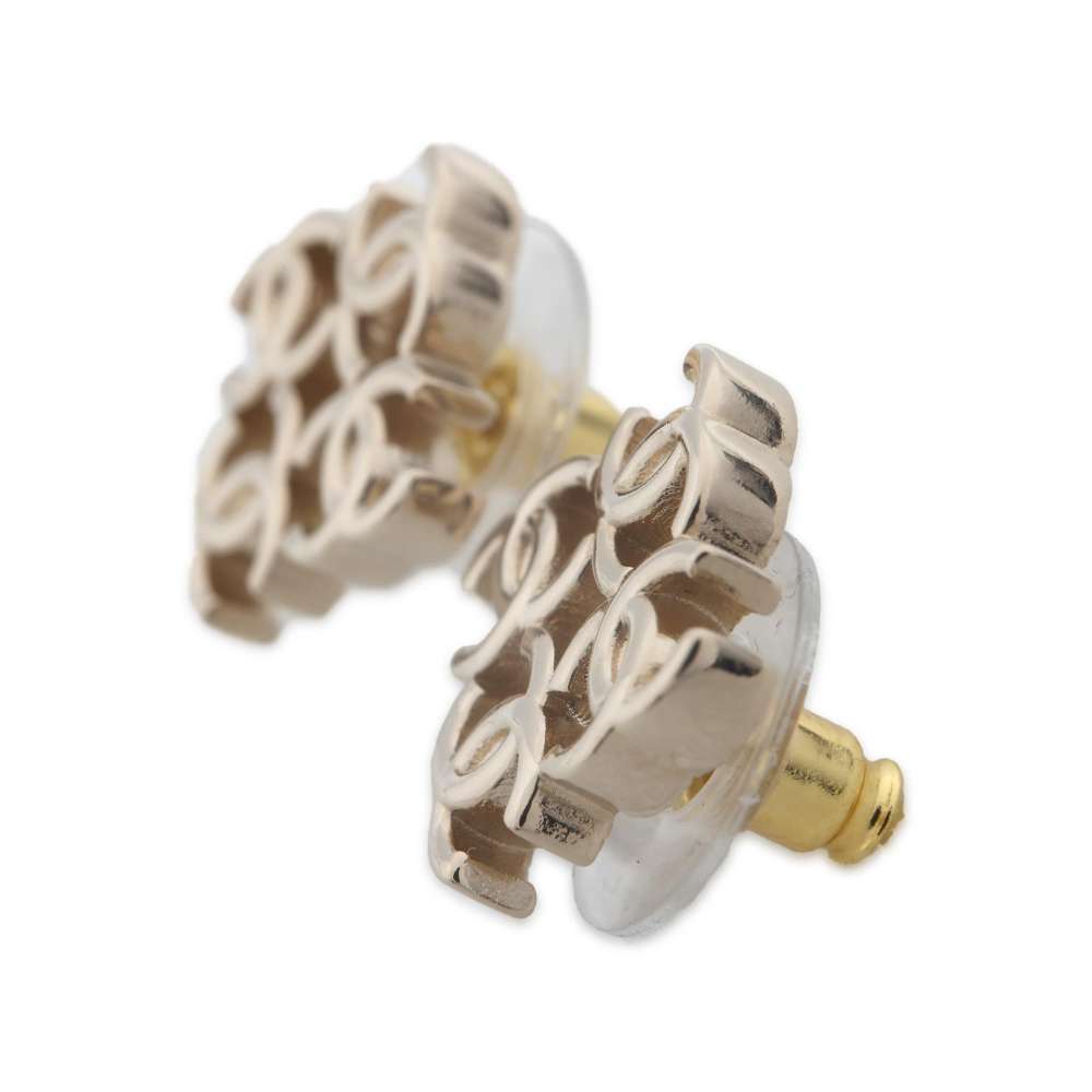 CHANEL CC Logo Earrings Gold ABE270 Metal
