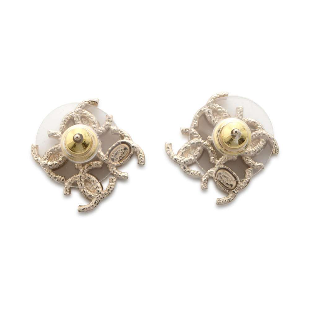 CHANEL CC Logo Earrings Gold ABE270 Metal