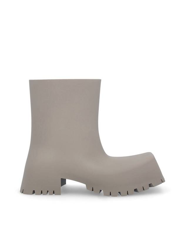Luxury Balenciaga  Square Toe Rubber Rain Boots Beige