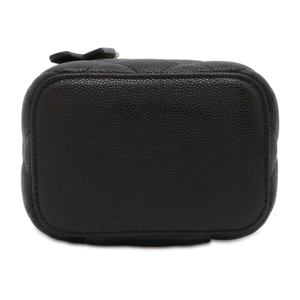 CHANEL Matelasse Vanity Bag Pearl Black AP2161 Caviar Leather Faux Pearl Size Mini