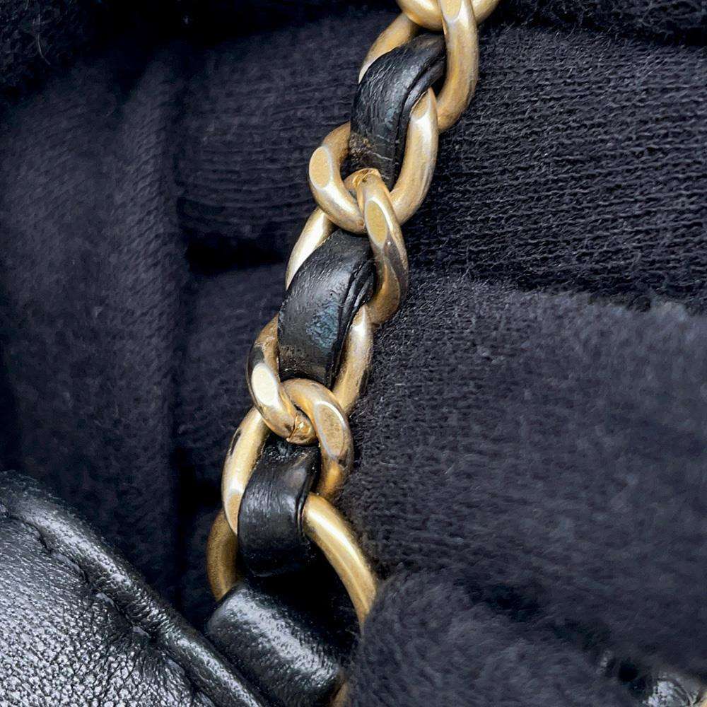 CHANEL Mini Matelasse Heart ChainShoulder Bag Black AS3457 Lambskin Size 20