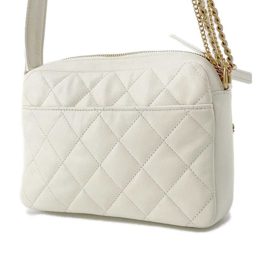 CHANEL Small Camera Bag White AS2923 Leather