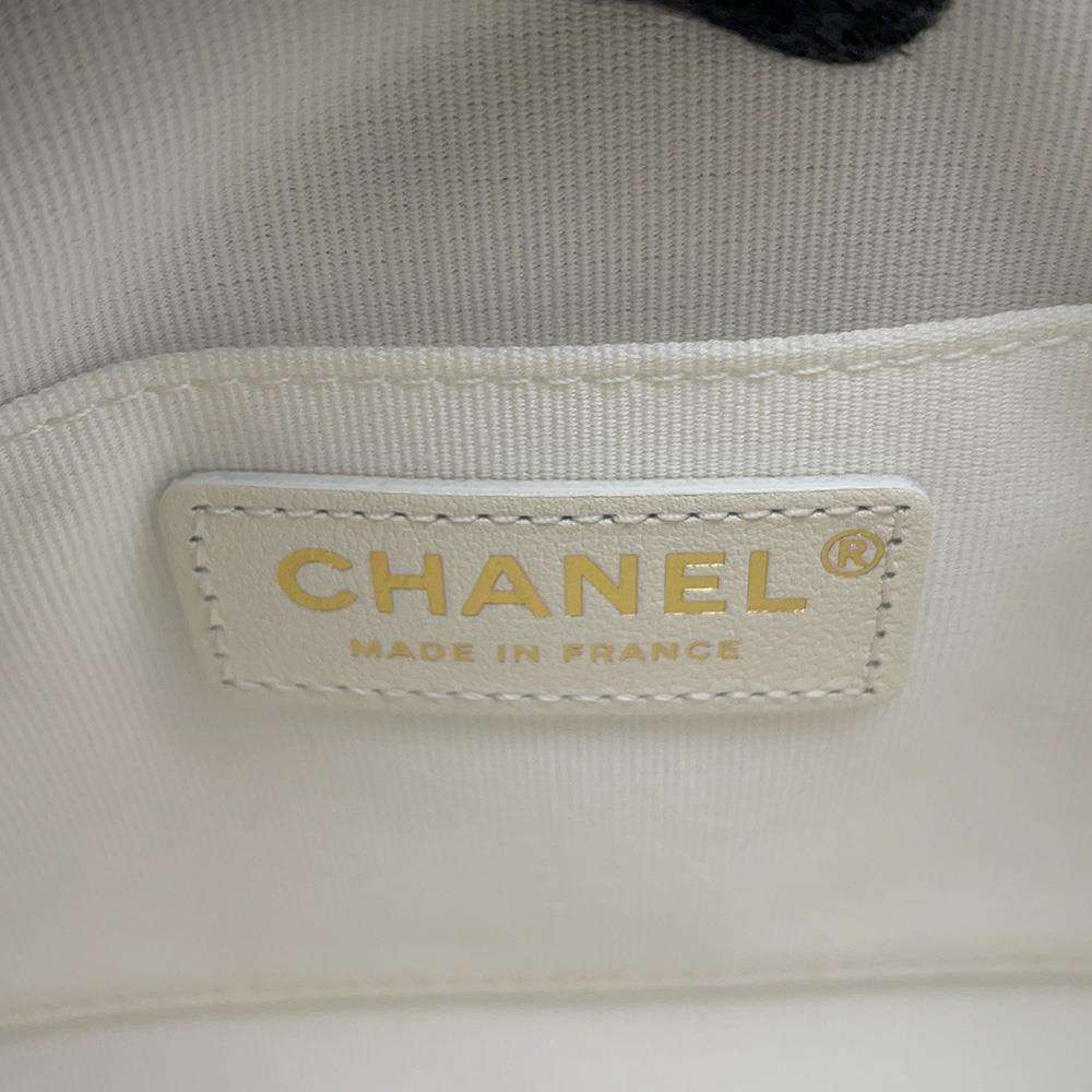 CHANEL Small Camera Bag White AS2923 Leather