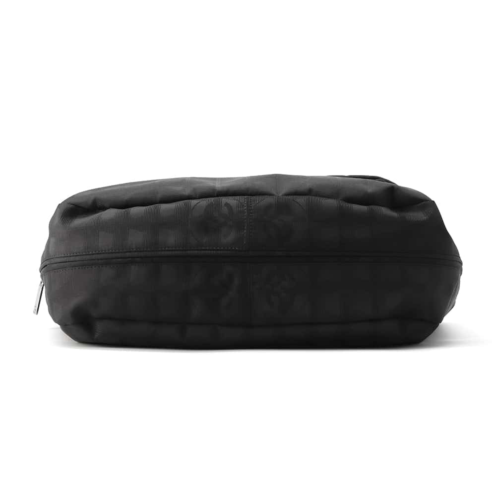 CHANEL New Travel Line Messenger Bag Black A29348 Nylon Leather