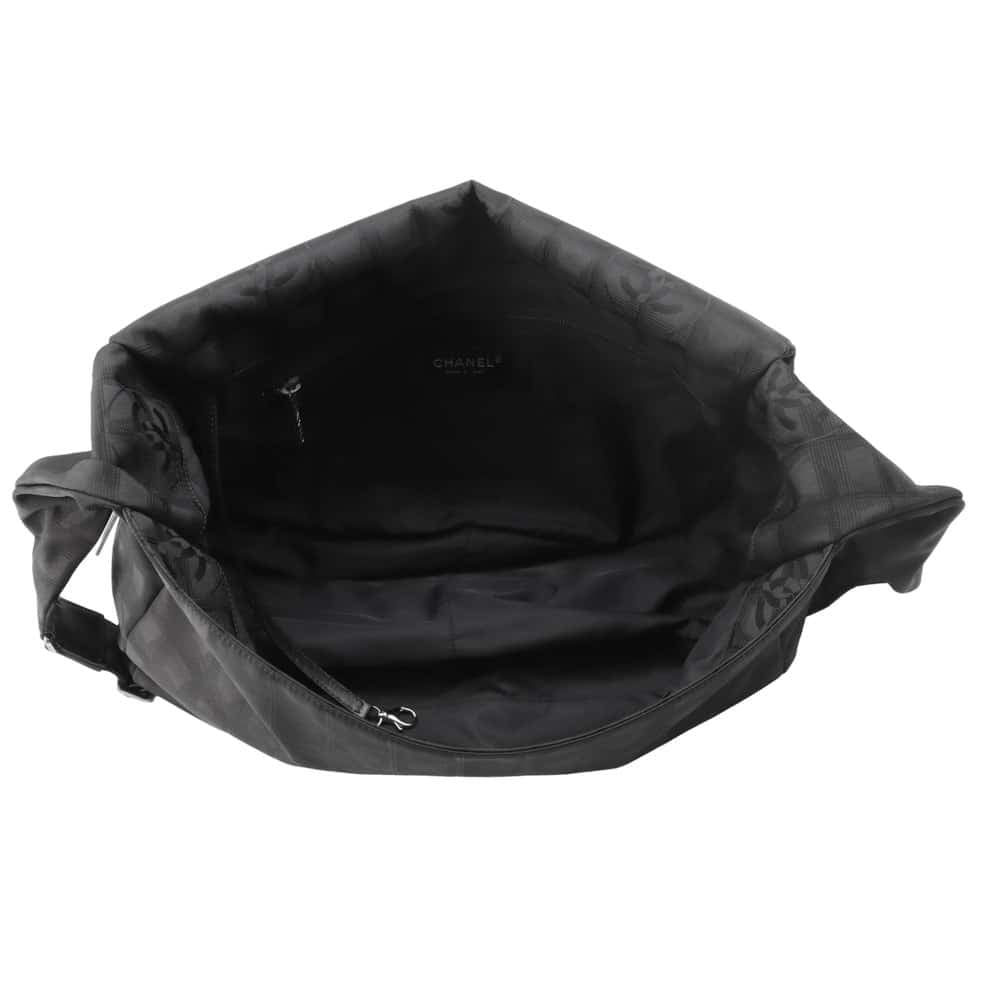 CHANEL New Travel Line Messenger Bag Black A29348 Nylon Leather