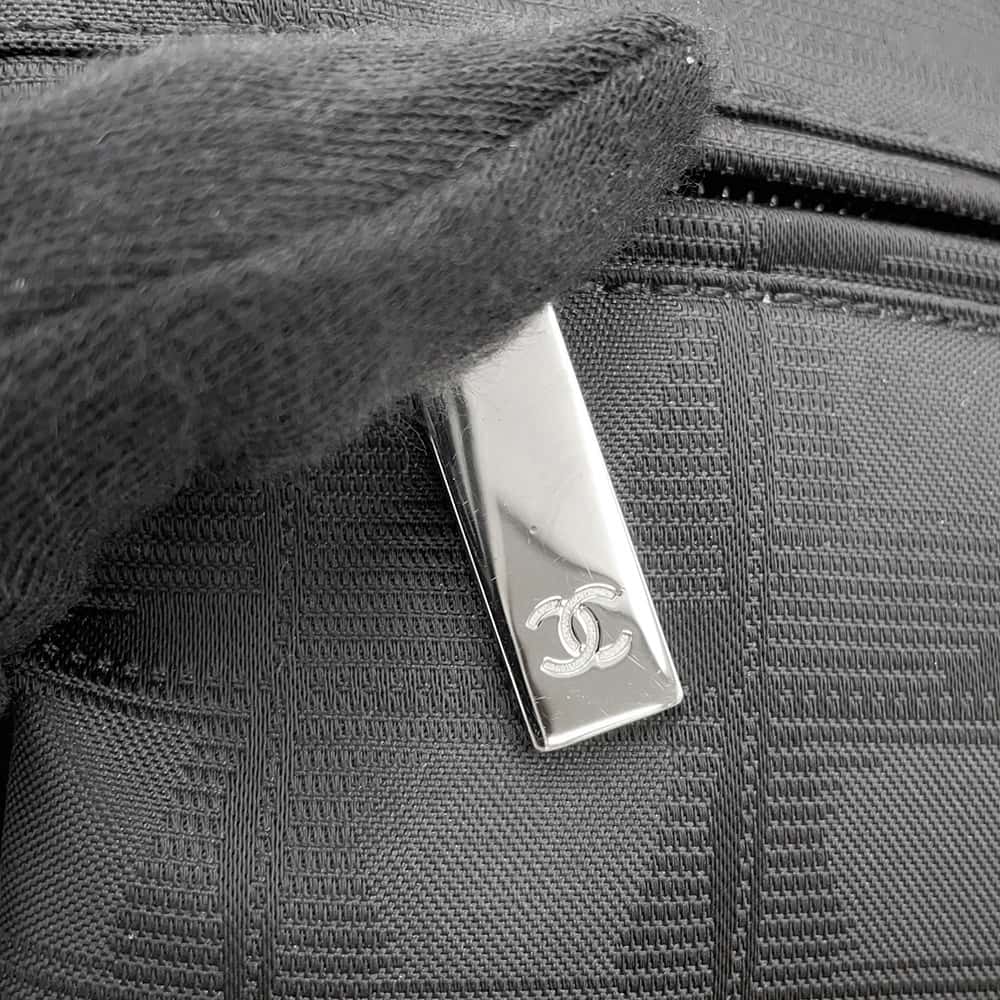 CHANEL New Travel Line Messenger Bag Black A29348 Nylon Leather