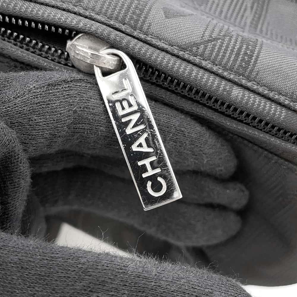 CHANEL New Travel Line Messenger Bag Black A29348 Nylon Leather