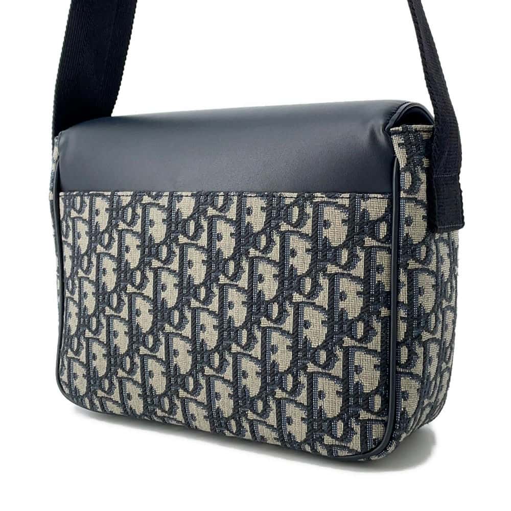 Dior Oblique messenger bag Navy M9994PTVY Smooth Calf Leather