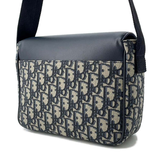 Dior Oblique messenger bag Navy M9994PTVY Smooth Calf Leather
