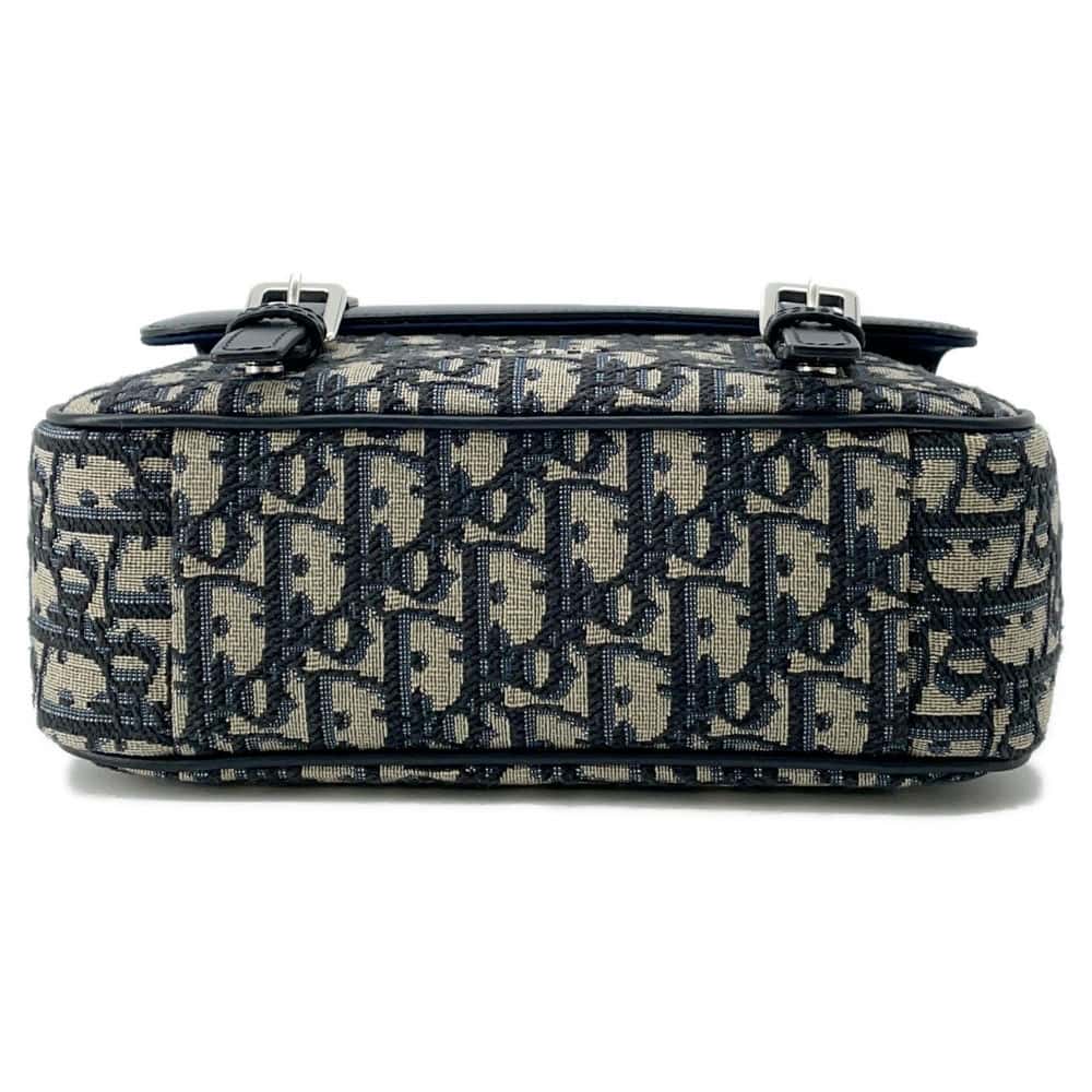 Dior Oblique messenger bag Navy M9994PTVY Smooth Calf Leather