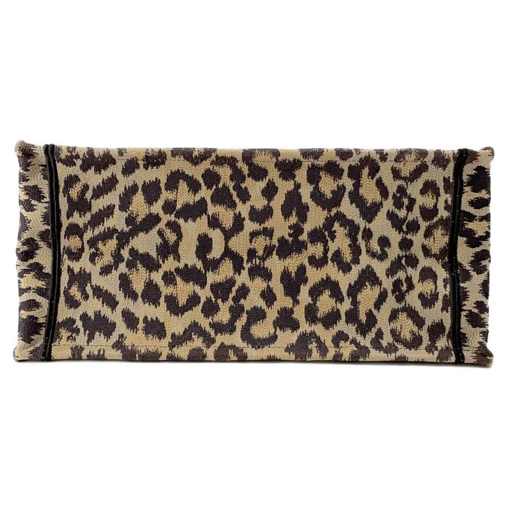 Dior Book Tote Leopard Beige Canvas Size Medium
