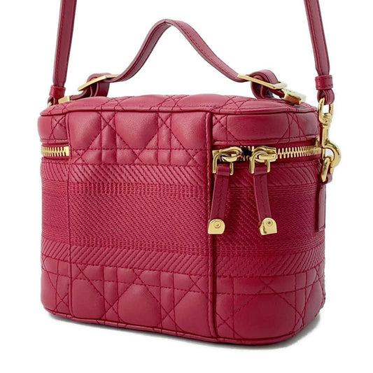 Dior Vanity bag Red S5488UNTR Lambskin Size Small