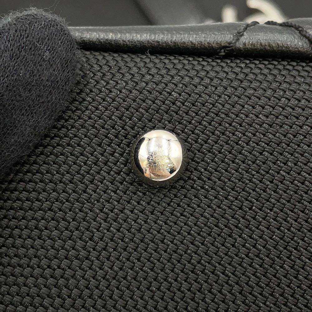 CHANEL Paris-Biarritz Tote Bag Black A34209 Leather Canvas Size MM