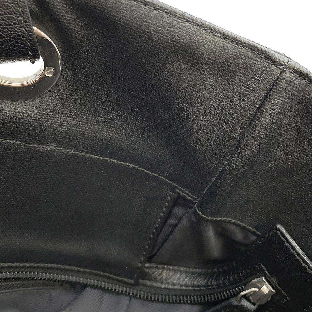 CHANEL Paris-Biarritz Tote Bag Black A34209 Leather Canvas Size MM