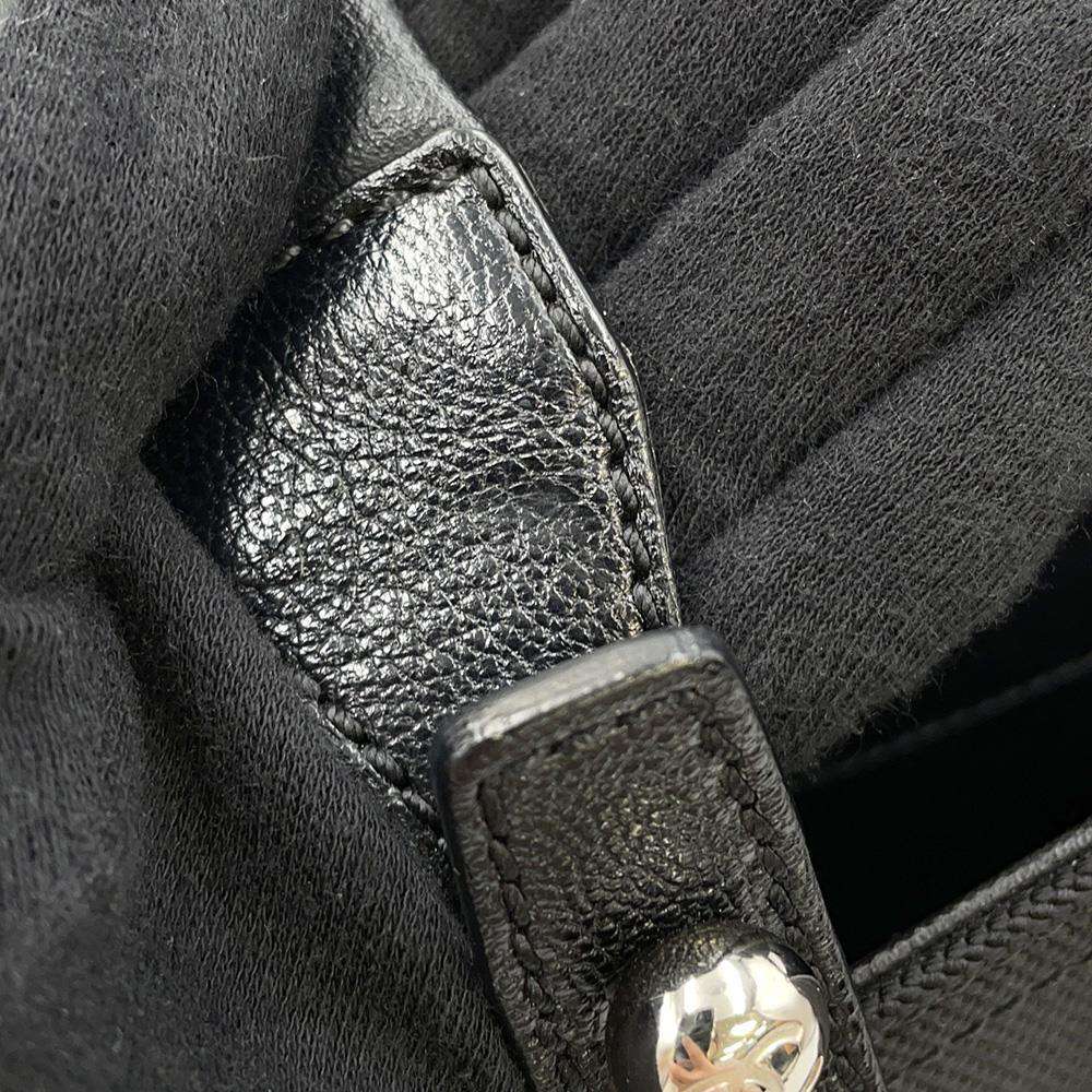 CHANEL Paris-Biarritz Tote Bag Black A34209 Leather Canvas Size MM