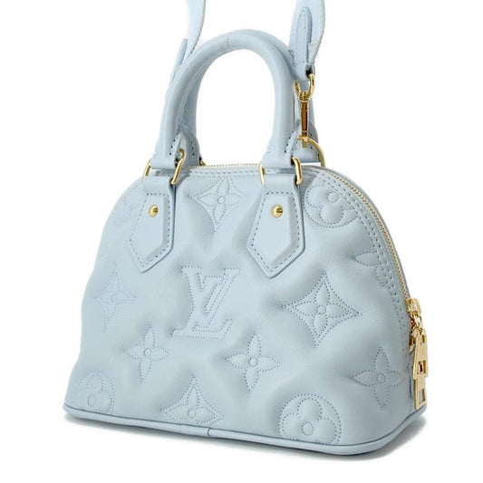 Louis Vuitton Alma・Soft Blue Gacier M59822 Calf Leather Monogram・Pattern Size BB