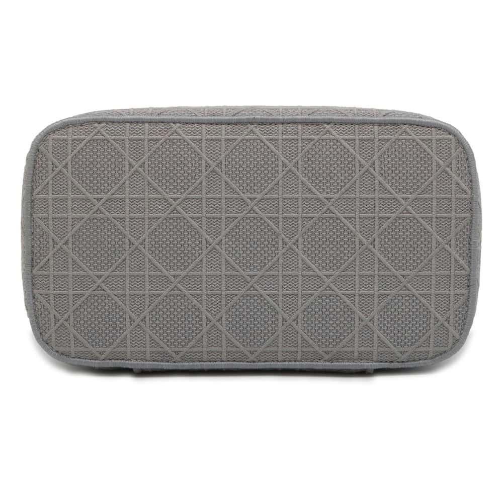 Dior Cannage Embroidery Travel Vanity Bag Light Gray S5480VREY Canvas