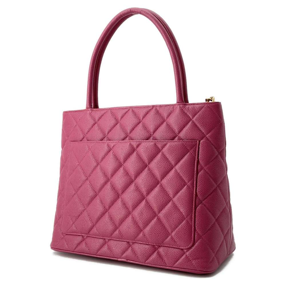 CHANEL Medallion Tote Pink A01804 Caviar Leather