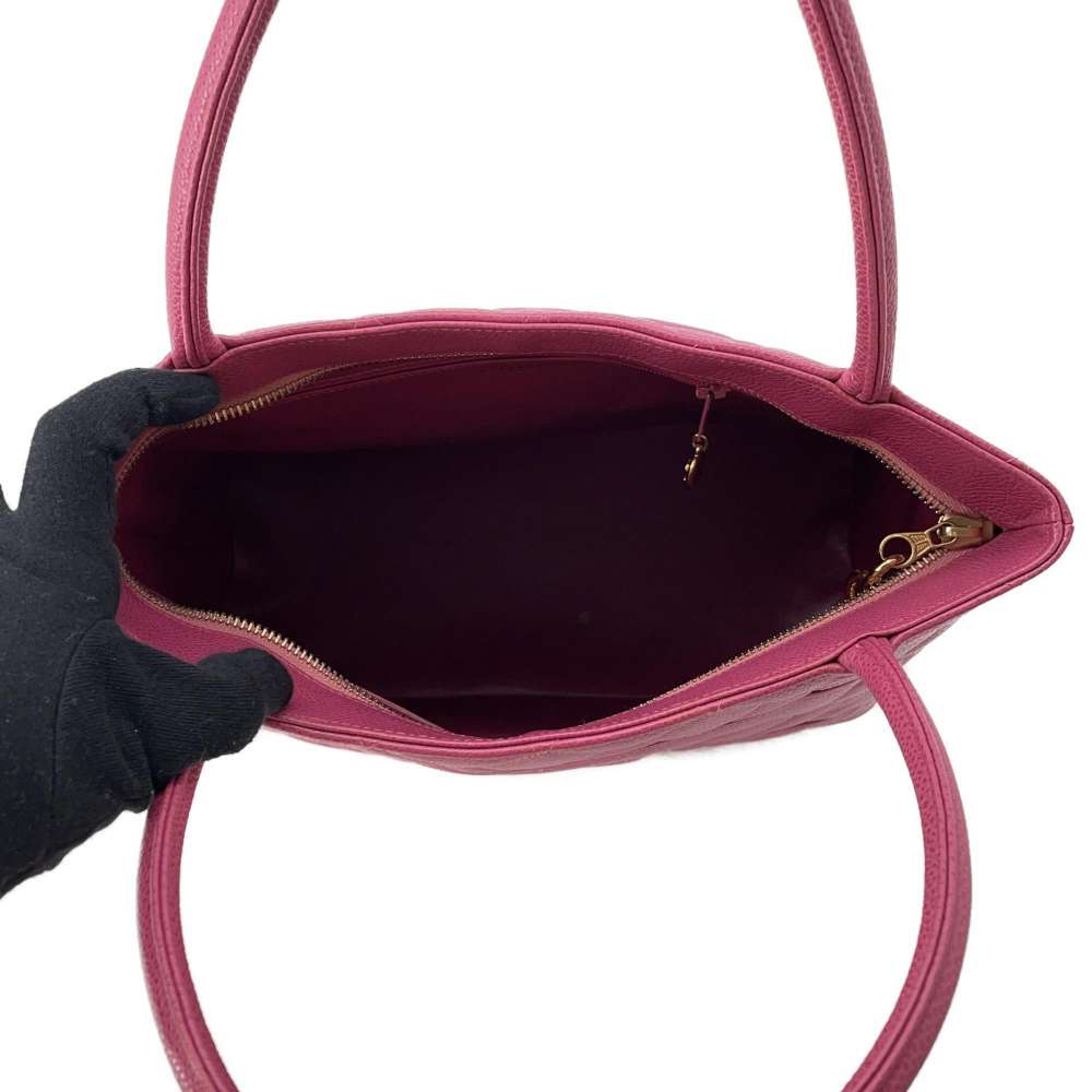 CHANEL Medallion Tote Pink A01804 Caviar Leather