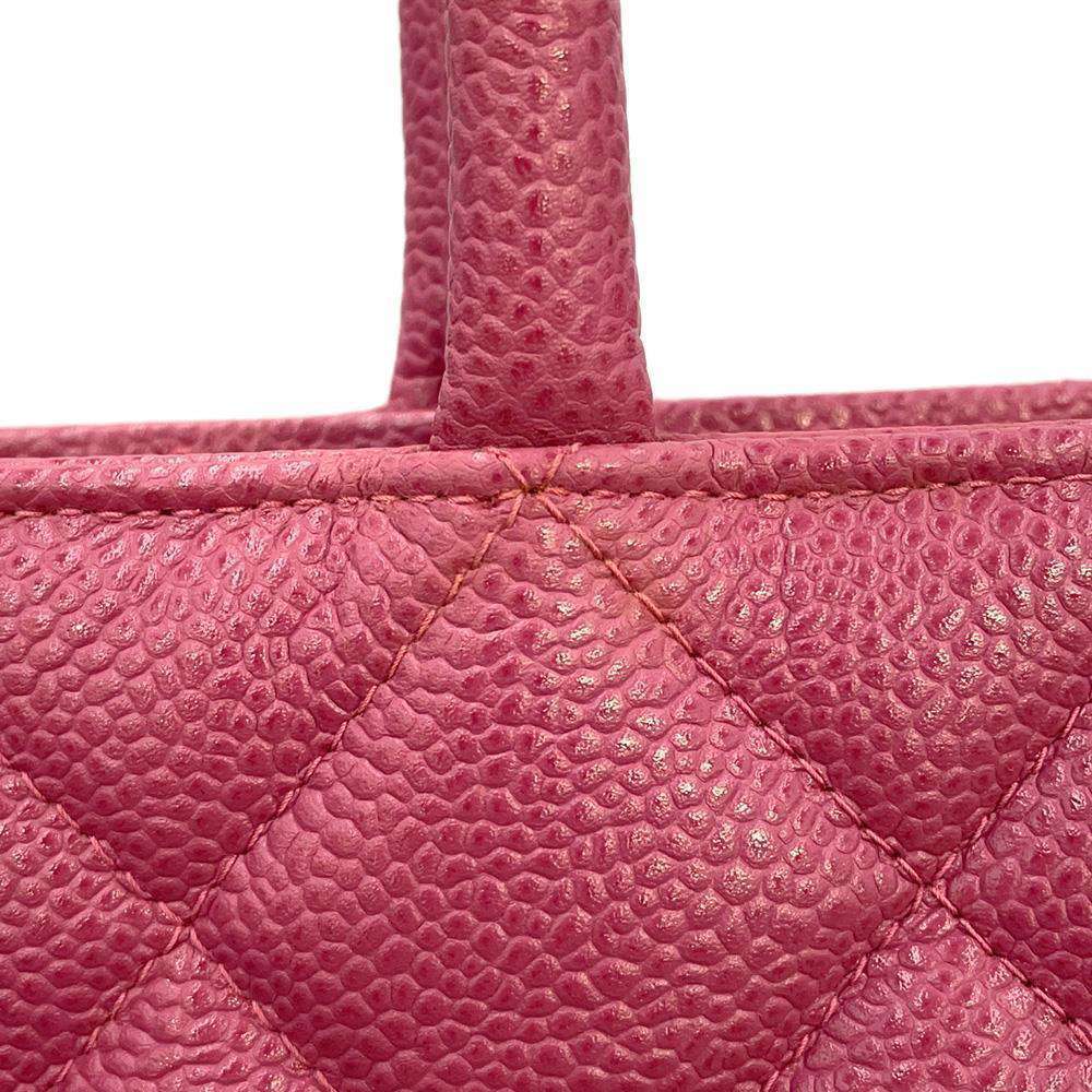 CHANEL Medallion Tote Pink A01804 Caviar Leather