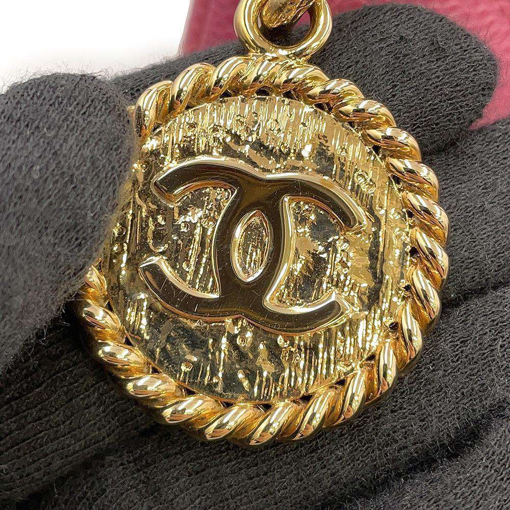 CHANEL Medallion Tote Pink A01804 Caviar Leather