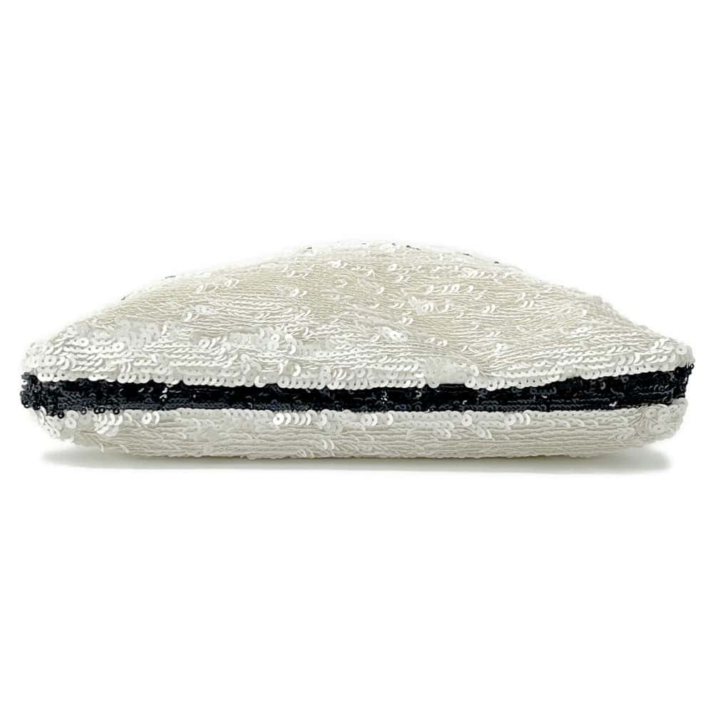 CHANEL Shopping bag White/Black AS4856 Sequins