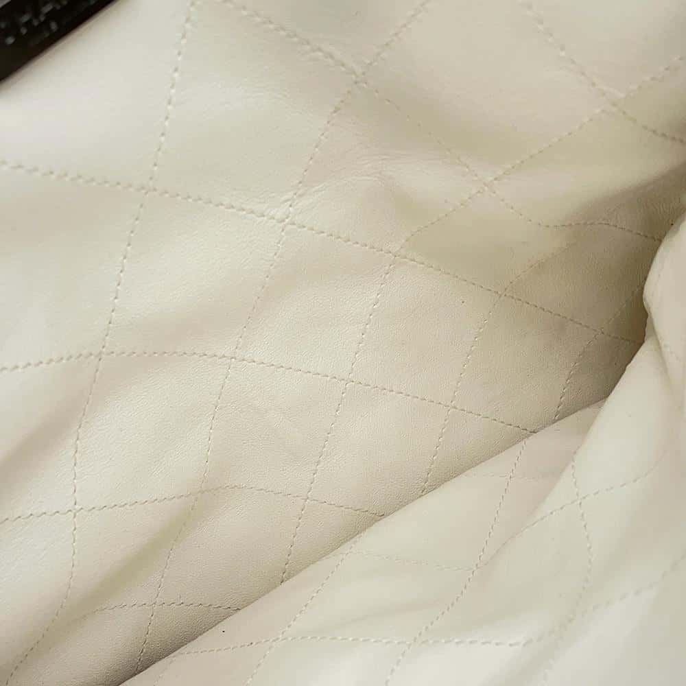 CHANEL Shopping bag White/Black AS4856 Sequins