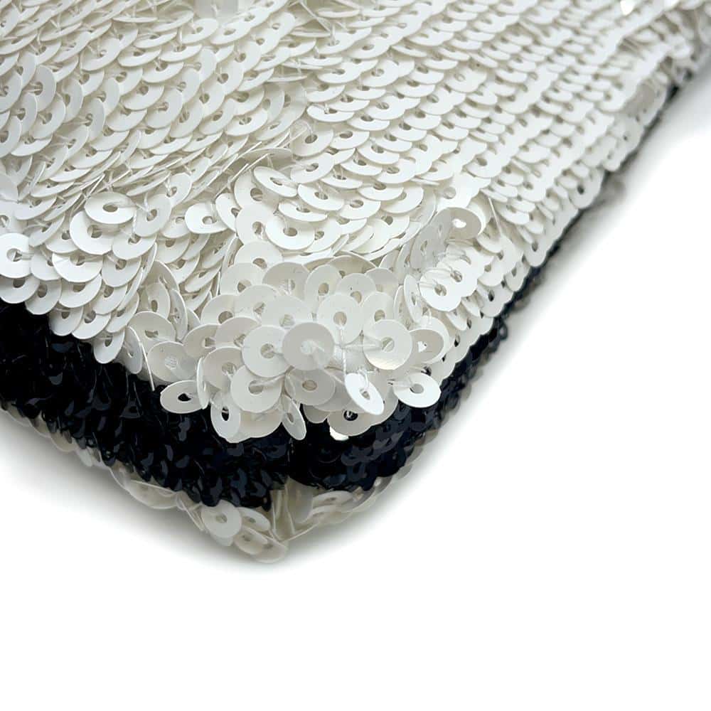 CHANEL Shopping bag White/Black AS4856 Sequins
