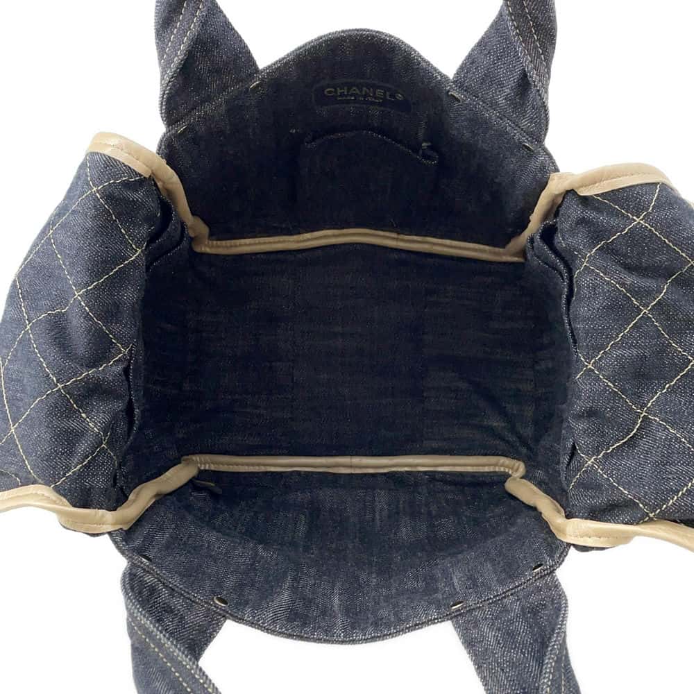 CHANEL Sparkling denim tote Blue A31985 Denim