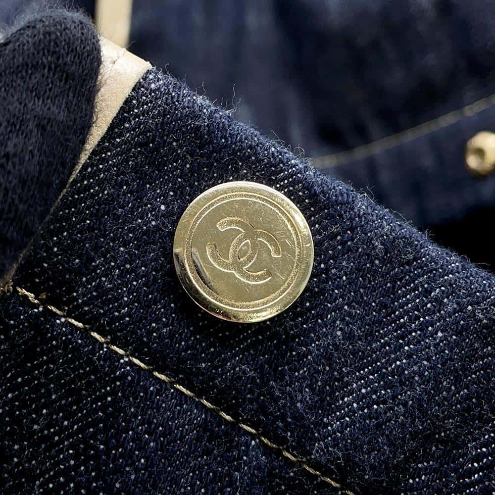 CHANEL Sparkling denim tote Blue A31985 Denim