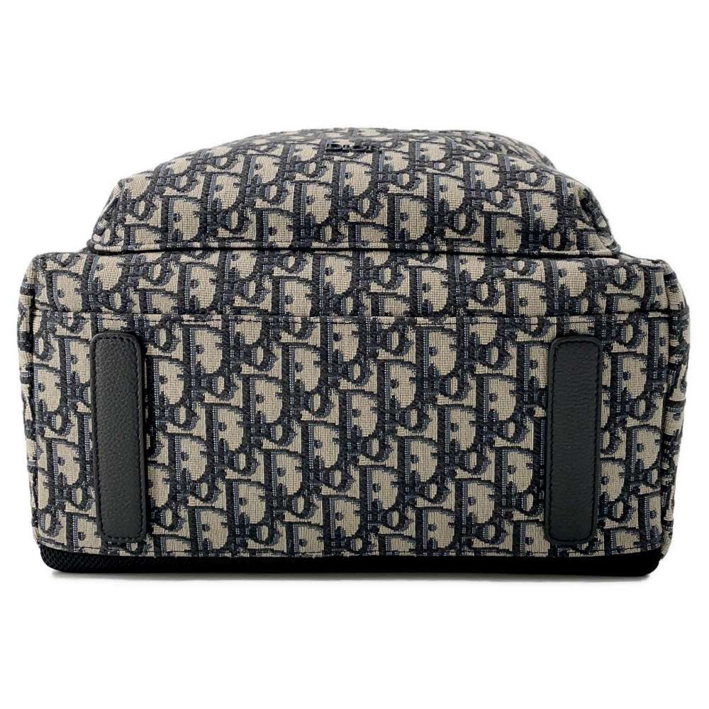 Dior Oblique Rider Backpack Navy 1VOBA088YKY Canvas Leather