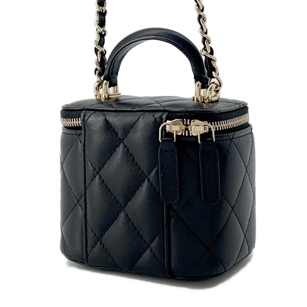 CHANEL Matelasse Small Vanity Black AP2198 Lambskin