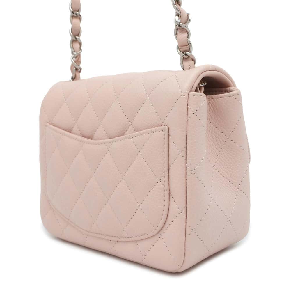 CHANEL Mini Matelasse ChainShoulder Bag Baby Pink A35200 Caviar Leather Size Mini