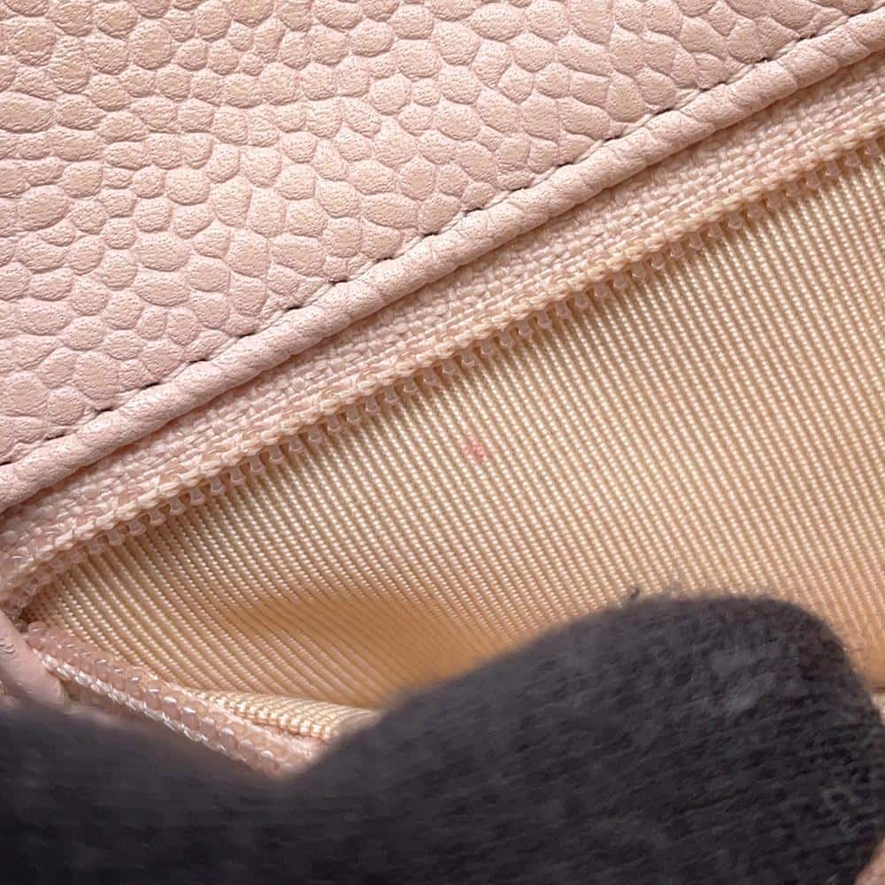 CHANEL Mini Matelasse ChainShoulder Bag Baby Pink A35200 Caviar Leather Size Mini