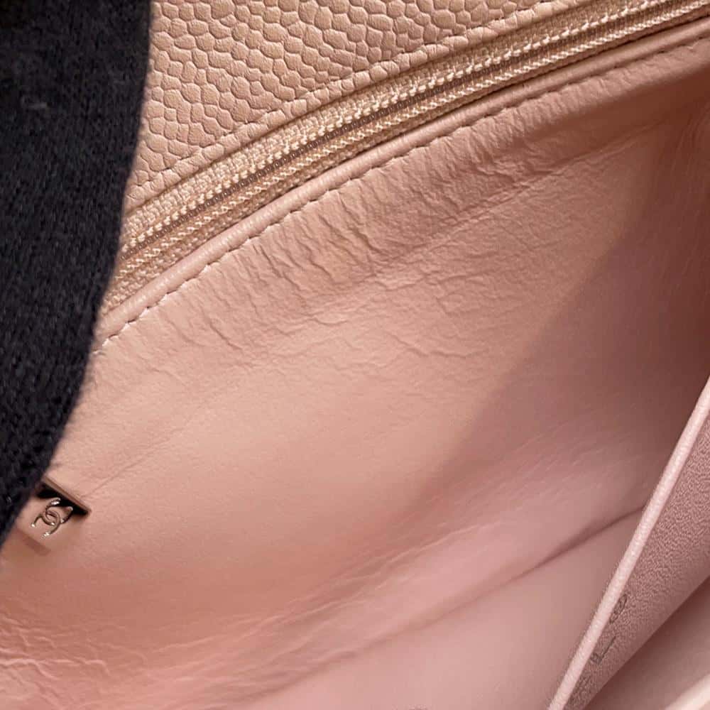 CHANEL Mini Matelasse ChainShoulder Bag Baby Pink A35200 Caviar Leather Size Mini