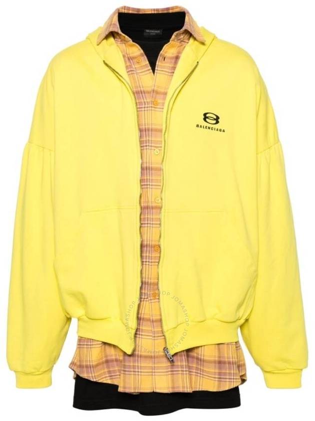 Luxury Balenciaga  hooded sweatshirt 772206TPVG6 7440 YELLOW BLACK