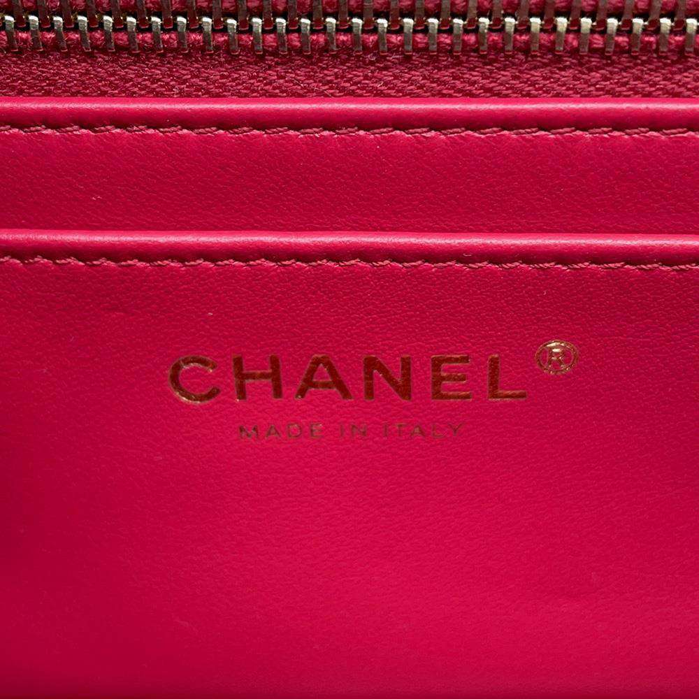 CHANEL Mini Matelasse Camellia Chain Shoulder Bag Black AS4041 Lambskin Size 20