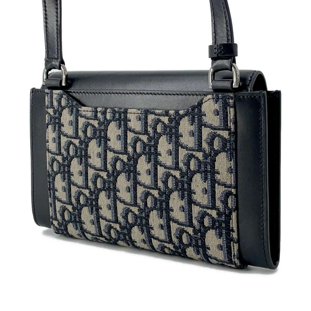 Dior Oblique Shoulder Bag Black/Beige 2ADCA364TDK Canvas Leather