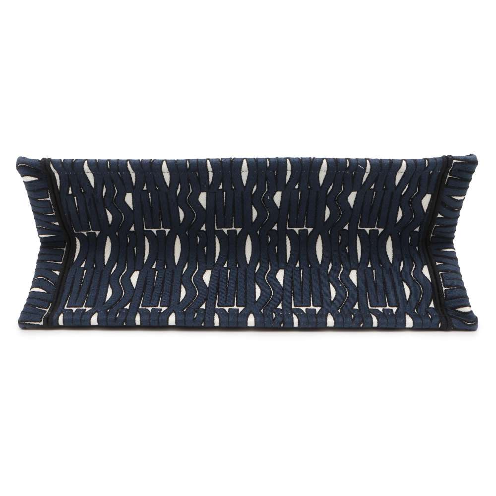 Dior Japan Limited Edition Miss Dior Allover Embroidery Book Tote Navy/White M1296ZEZE_M19Q Canvas Size Medium