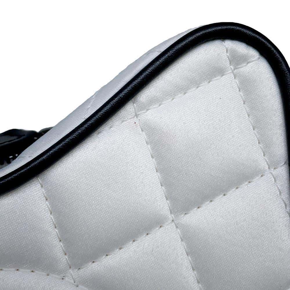CHANEL Star ChainShoulder Bag White AS4579 Satin