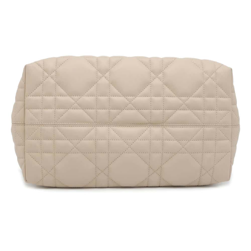 Dior TuJules Macro Cannage Bag Beige M2821OSHJ Calf Leather Size Medium