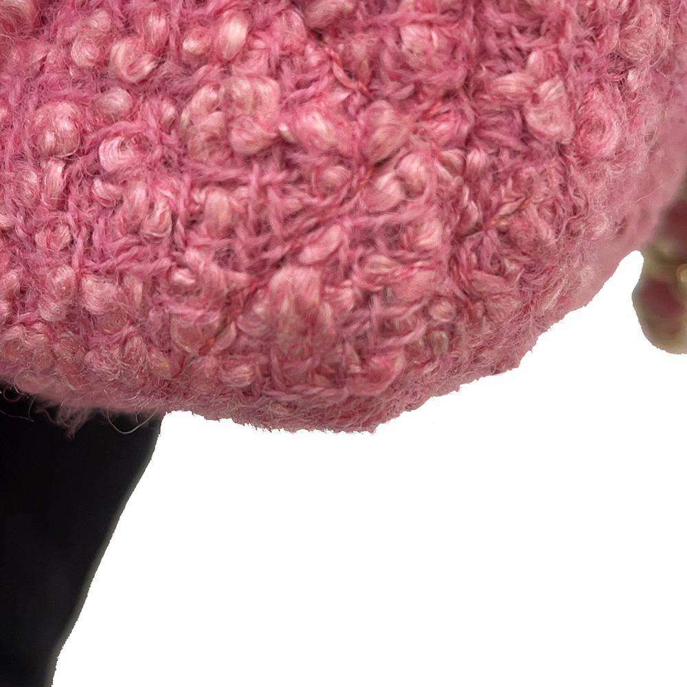 CHANEL Mini Matelasse ChainShoulder Bag Pink A69900 Tweed