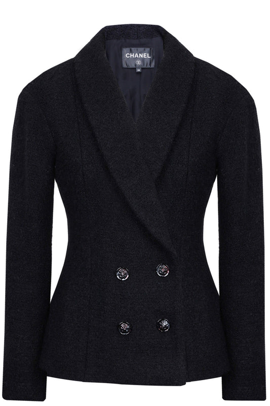 CHANEL 2022 Boucle Blazer Black