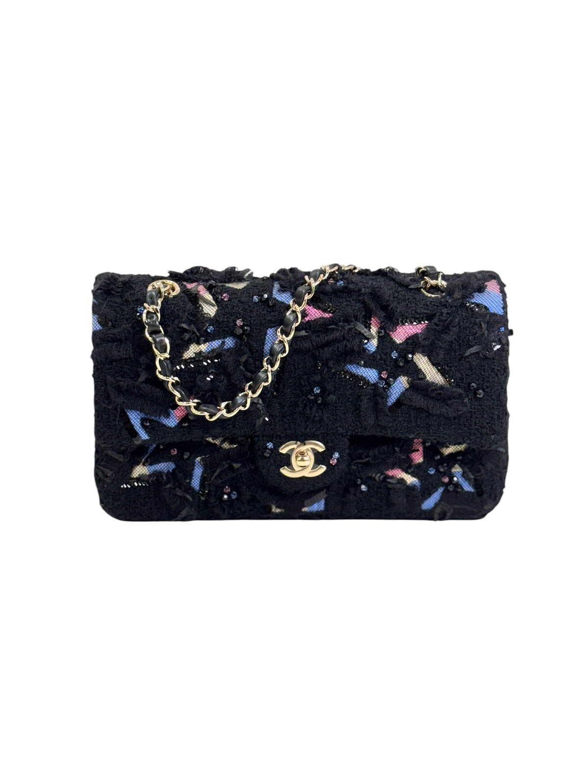 Chanel Medium Classic Flap Black/Tweed Bag