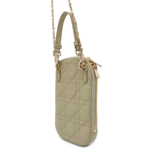 Dior Cannage 2WAY Phone Holder Green S0872ONMJ Lambskin