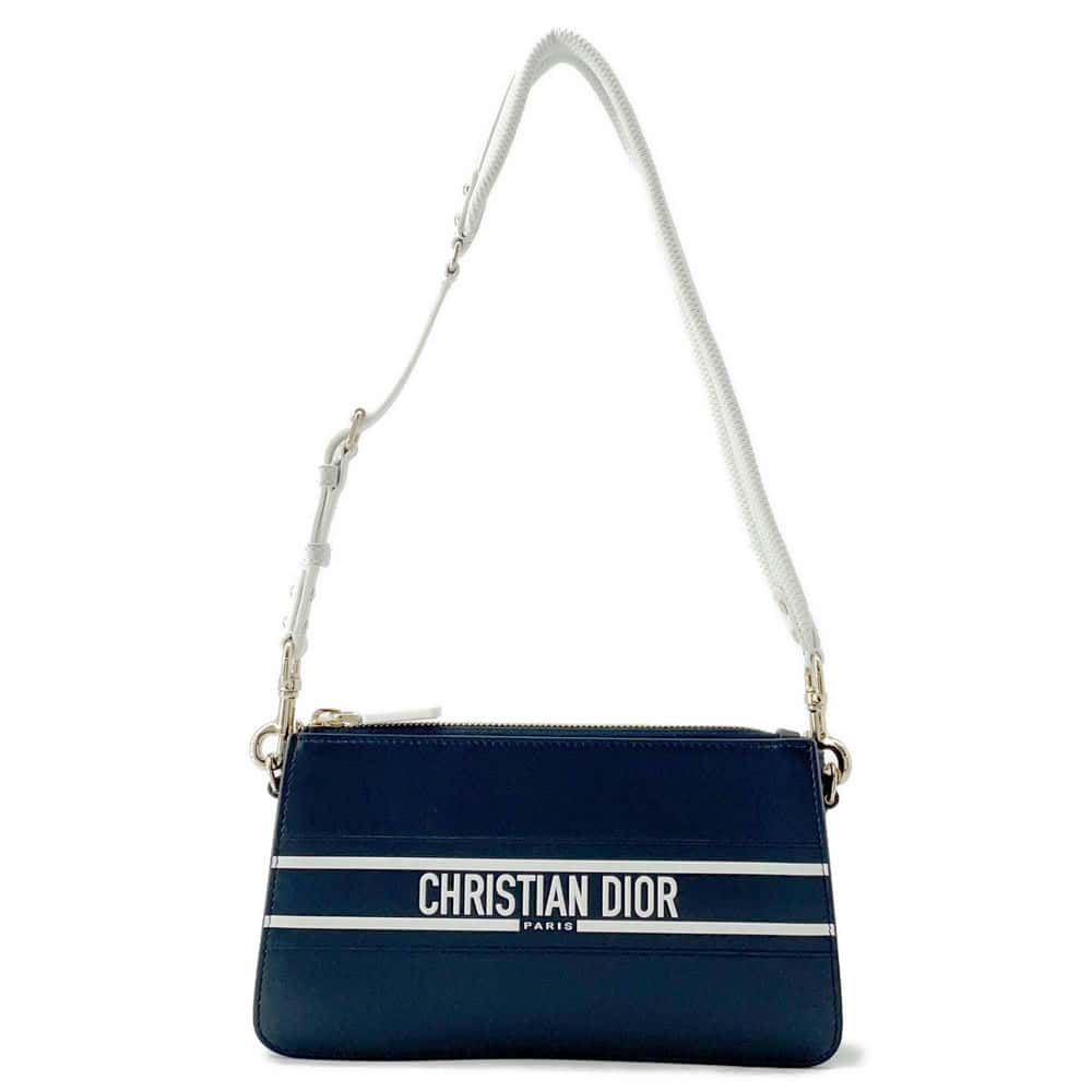 Dior Vibe Accessories Pouch Navy/White Leather