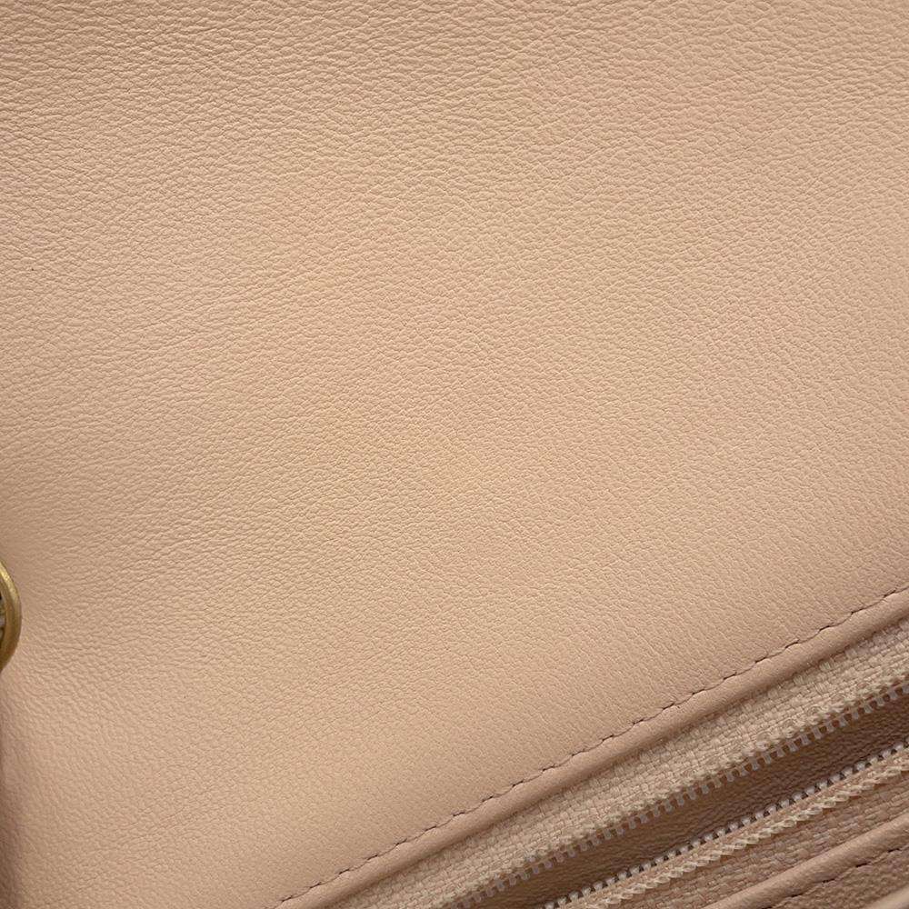 CHANEL Mini Matelasse Chain Shoulder Bag Pink/Black A69900 Lambskin Size 20