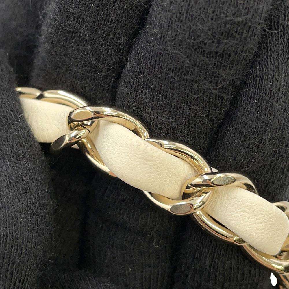CHANEL Mini Matelasse ChainShoulder Bag Black/White A69900 Lambskin Size 20