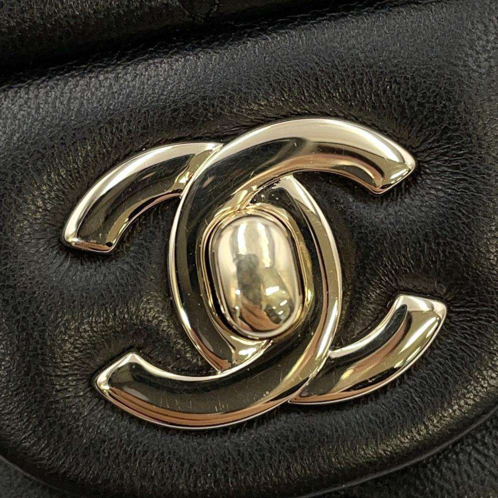CHANEL Mini Matelasse ChainShoulder Bag Black/White A69900 Lambskin Size 20