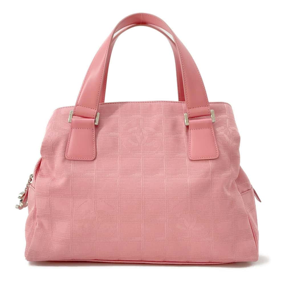 CHANEL New Travel Line Handbag Pink A30916 Nylon